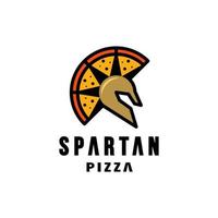 pizza och spartansk kombinationer, i bakgrund vit ,vektor logotyp design redigerbar vektor