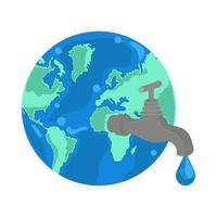 Globus Wasserhahn vektor