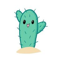 süßer kawaii kaktus. Vektor-Illustration. vektor
