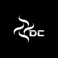 dc brev logotyp design på svart bakgrund. dc kreativ teknologi minimalistisk initialer brev logotyp begrepp. dc unik modern platt abstrakt vektor brev logotyp design.