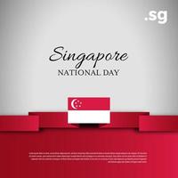 singapore nationell dag. baner, hälsning kort, flygblad design. affisch mall design vektor