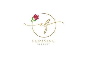 initiales eq feminines logo schönheitsmonogramm und elegantes logodesign, handschriftlogo der ersten unterschrift, hochzeit, mode, blumen und botanik mit kreativer vorlage. vektor