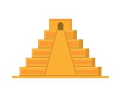 gammal maya pyramid ikon vektor