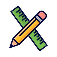 Bleistift und Regel vektor