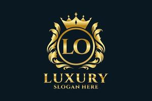 Initial Lo Letter Royal Luxury Logo Vorlage in Vektorgrafiken für luxuriöse Branding-Projekte und andere Vektorillustrationen. vektor
