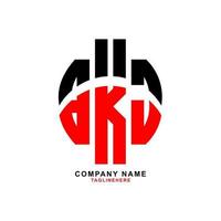 kreatives bkj-Buchstaben-Logo-Design mit weißem Hintergrund vektor