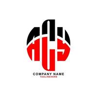 kreatives acy-brief-logo-design mit weißem hintergrund vektor