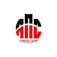 kreativ amc brev logotyp design med vit bakgrund vektor