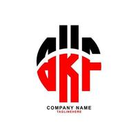kreatives bkf-Buchstaben-Logo-Design mit weißem Hintergrund vektor