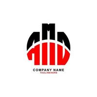 kreatives AMO-Brief-Logo-Design mit weißem Hintergrund vektor