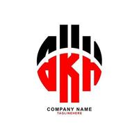 kreativ bkh brev logotyp design med vit bakgrund vektor