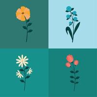 Ikonen von Blumen vektor
