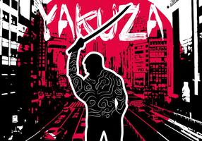 Yakuza Hintergrund Illustration Vektor