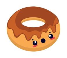 Donut-Essen kawaii vektor