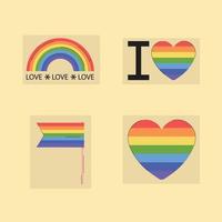 Gay stolthet ikoner uppsättning vektor