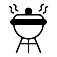 Grill-Vektor-Glyphe-Symbol. hindu fest, hindu feier symbol, vektor