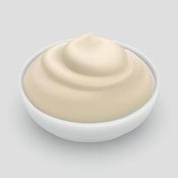 Mayonnaise-Sauce in der Schüssel vektor