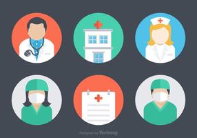 Kostenlose Flat Hospital Vector Icons