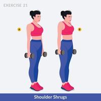 axel axelryckningar träning, kvinna träna kondition, aerob och övningar. vektor