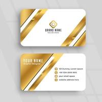 enkel företag kort design med guld Färg vektor