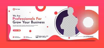 Business Webinar horizontales Banner-Template-Design vektor