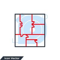 golv planen ikon logotyp vektor illustration. plan arkitektur symbol mall för grafisk och webb design samling