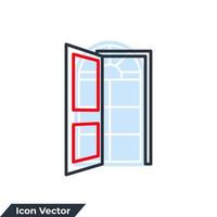 dörr ikon logotyp vektor illustration. dörr symbol mall för grafisk och webb design samling