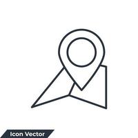 Standort-Symbol-Logo-Vektor-Illustration. Karten- und Pin-Punkt-Symbolvorlage für Grafik- und Webdesign-Sammlung vektor