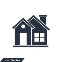 Haus-Symbol-Logo-Vektor-Illustration. Home-Symbolvorlage für Grafik- und Webdesign-Sammlung vektor