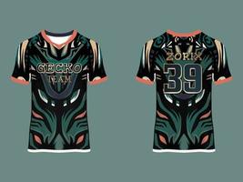 Sport-Jersey-Design mit Raglanärmeln vektor