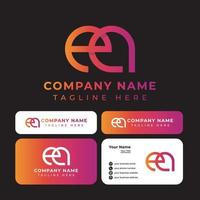 brev ea monogram logotyp, är lämplig för några företag. vektor