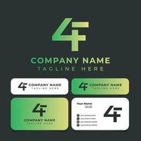 enkel 4f logotyp logotyp, är lämplig för några företag. vektor