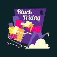 Black Friday shopper vektor