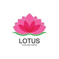 Lotus blommor design logotyp mall ikon vektor