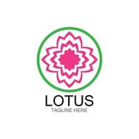 Lotus blommor design logotyp mall ikon vektor