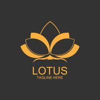 Lotusblumen-Design-Logo-Vorlage-Symbol vektor