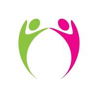 Adoption und Community Care Logo Vorlage Vektor Icon