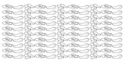 Flacher Vektor des Crookneck-Doodle-Musters isoliert auf weißem Hintergrund.