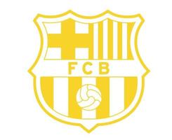 fc barcelone logo symbol gelbes design spanien fußball vektor europäische länder fußballmannschaften illustration