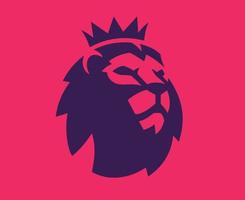 Premier League Logo Symbol lila Design England Fußball Vektor europäische Länder Fußballmannschaften Illustration mit rosa Hintergrund