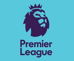 Premier-League-Logo-Symbol mit Namensdesign England-Fußballvektor europäische Länder-Fußballmannschaftsillustration mit cyan-blauem Hintergrund vektor