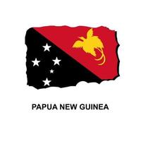 nationell flagga av de Land av papua ny Guinea, intressant vektor