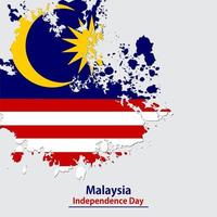 malaysia unabhängigkeitstag vektorvorlagendesign vektor