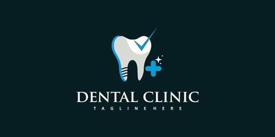 Dental-Logo-Konzept mit einzigartigem und kreativem Premium-Vektor vektor