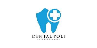 Dental-Logo-Konzept mit einzigartigem und kreativem Premium-Vektor vektor