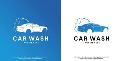 Autowasch-Logo-Design mit kreativem modernem Konzept-Premium-Vektor vektor