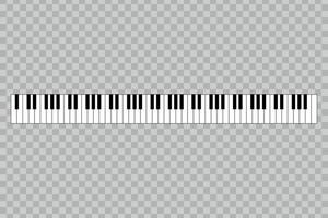 Klavier mit 88 Tasten vektor