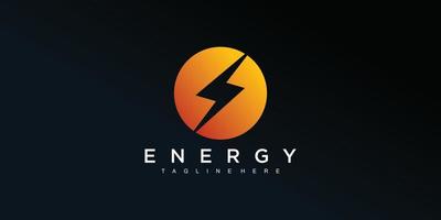 blixt energi logotyp mall elektrisk kraft åska logotyp premie vektor