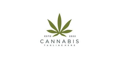 Cannabis-Logo mit kreativem Konzept-Premium-Vektor vektor