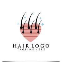 Haarbehandlung Logo Illustration Design Premium-Vektor vektor